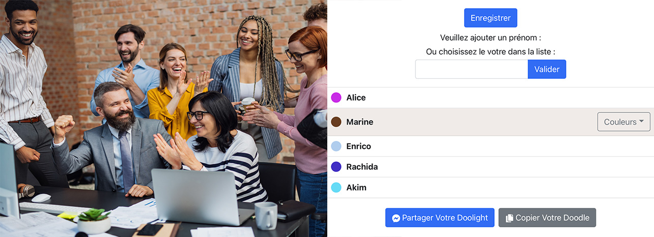 Organisation d'un événement avec Doolight